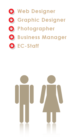 Web Designer/Graphic Designer/Photographer/Business Manager/EC-Staff